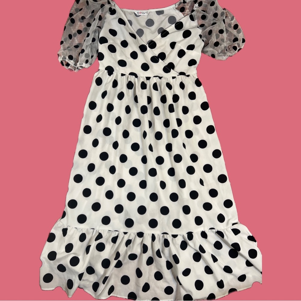 Polka Dot Baby Doll Dress ✨